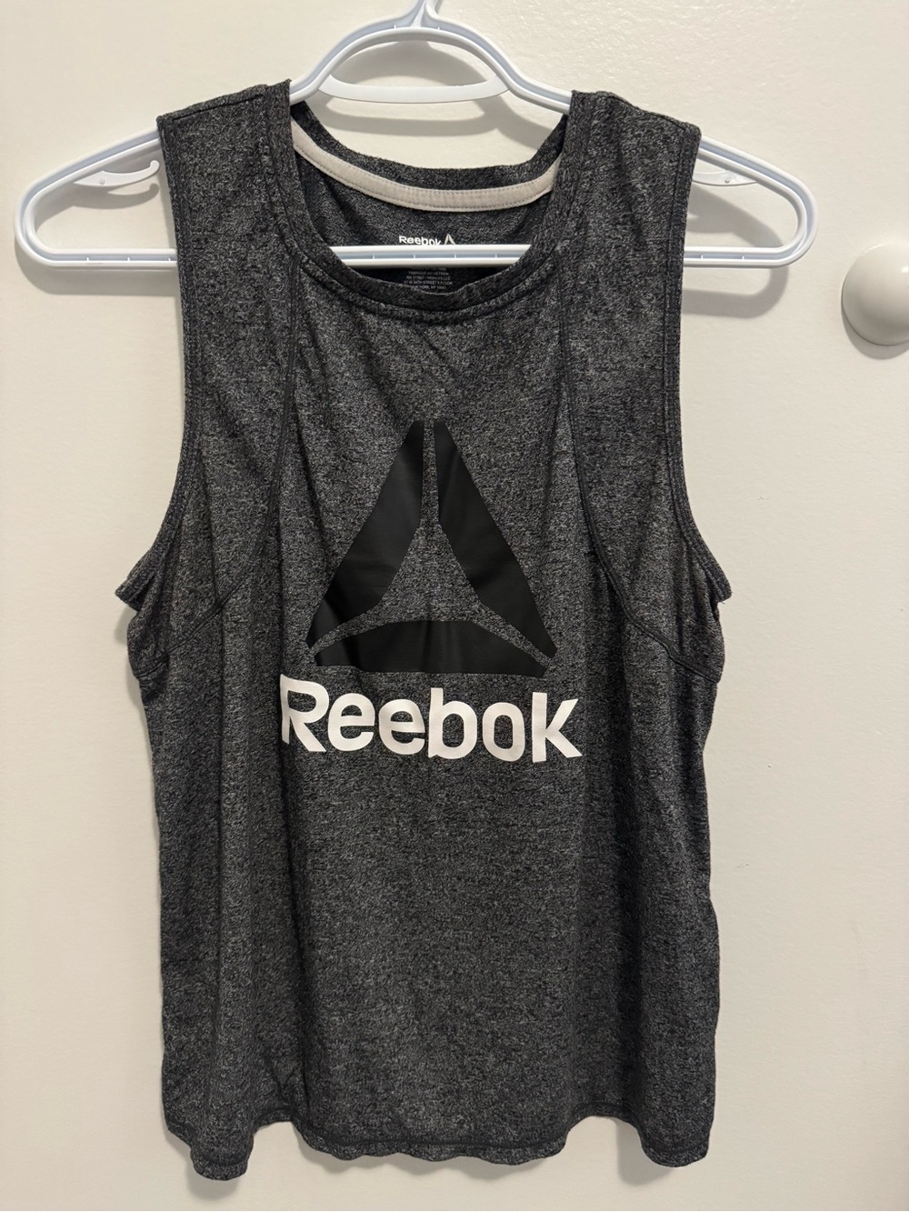 Reebok Black and White Logo Athletic Tank